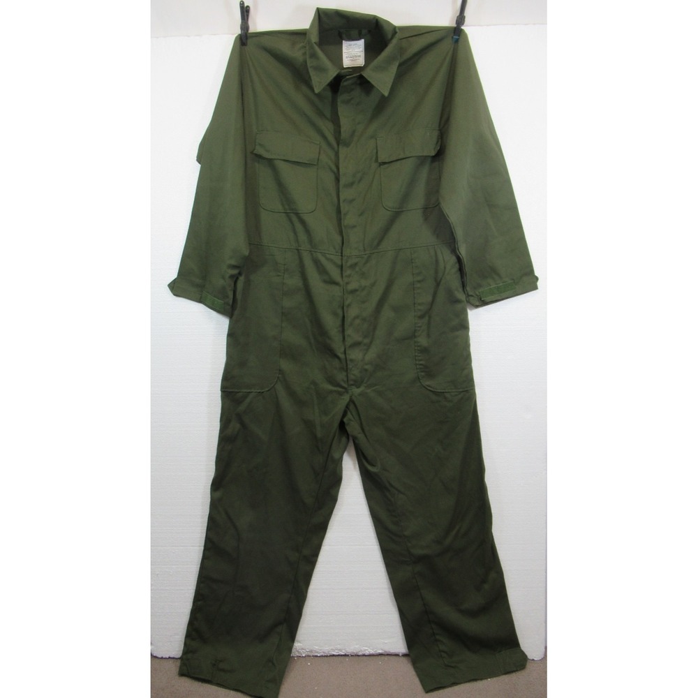 Vintage US Military Coveralls Men Large Army Green 90s Workwear Utility 1999